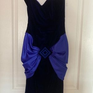 Vintage Wayne Clark strapless cocktail dress